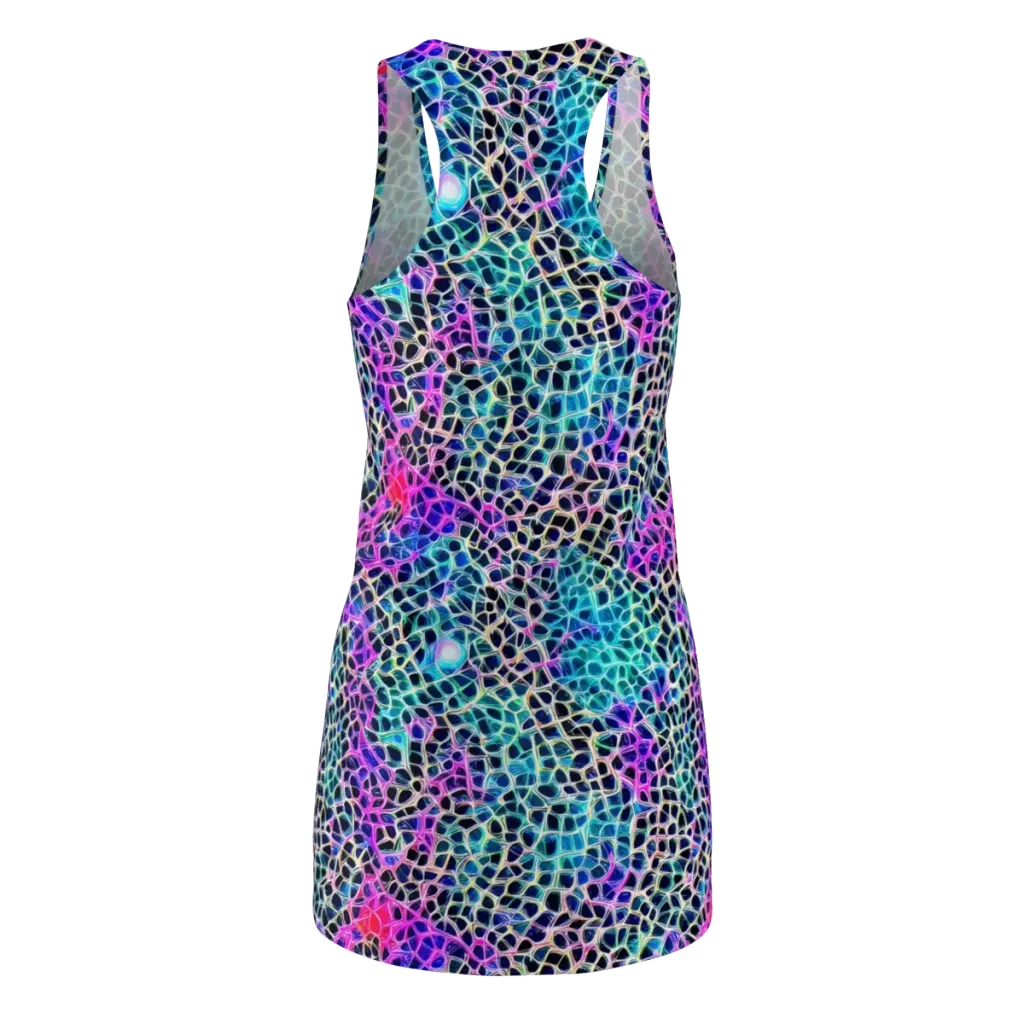 Prismatic Veins on Racerback Dress — Back