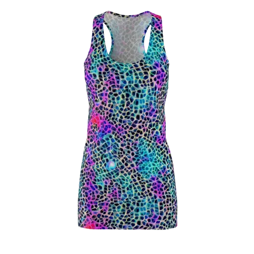 Prismatic Veins on a Racerback Dress