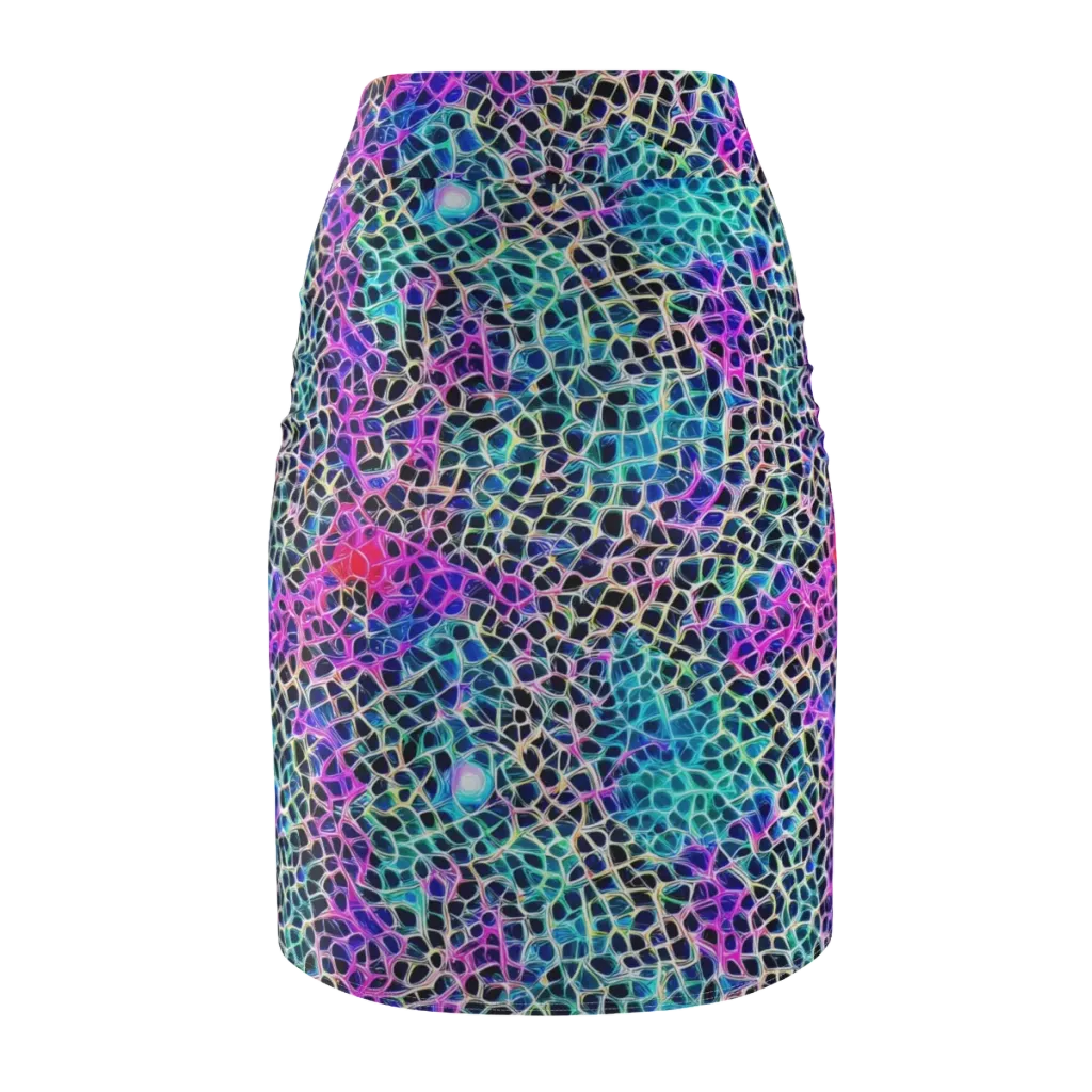 Prismatic Veins on Pencil Skirt — Back