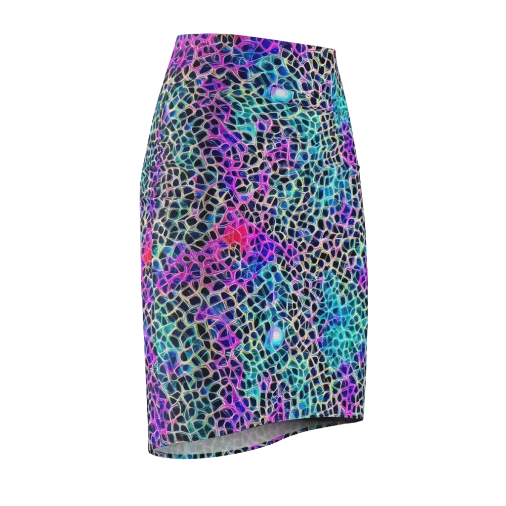 Prismatic Veins on Pencil Skirt — Front Side