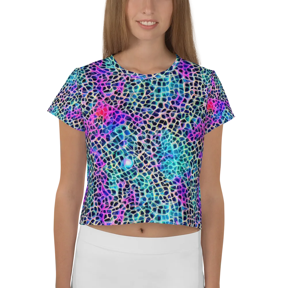 Prismatic Veins on Crop Tee — Front