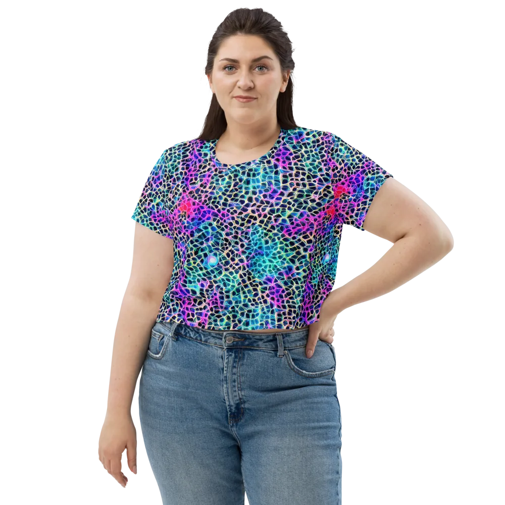 Prismatic Veins on Crop Tee — Front