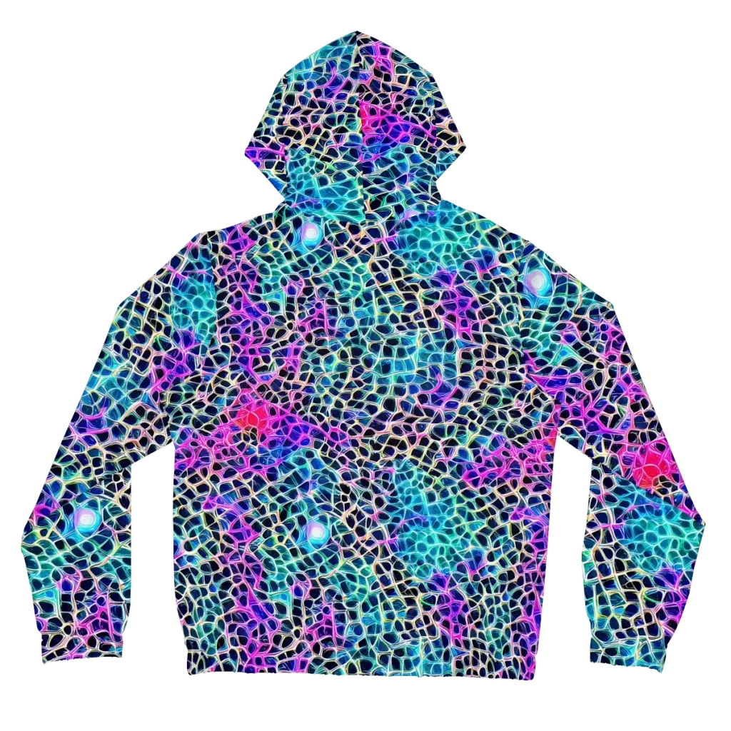 Prismatic Veins on Women's Full-Zip Hoodie — Back