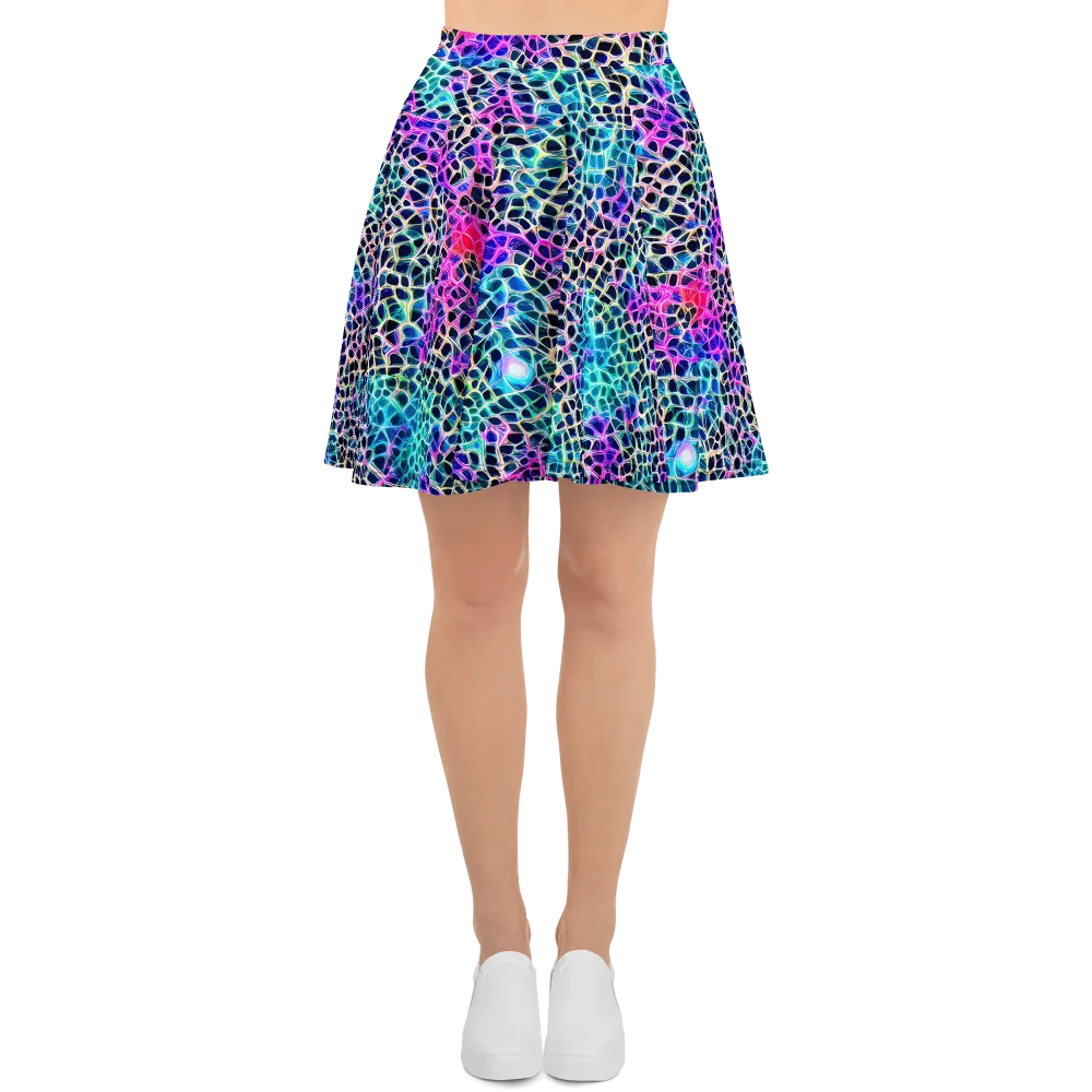 Prismatic Veins on Skater Skirt — Front