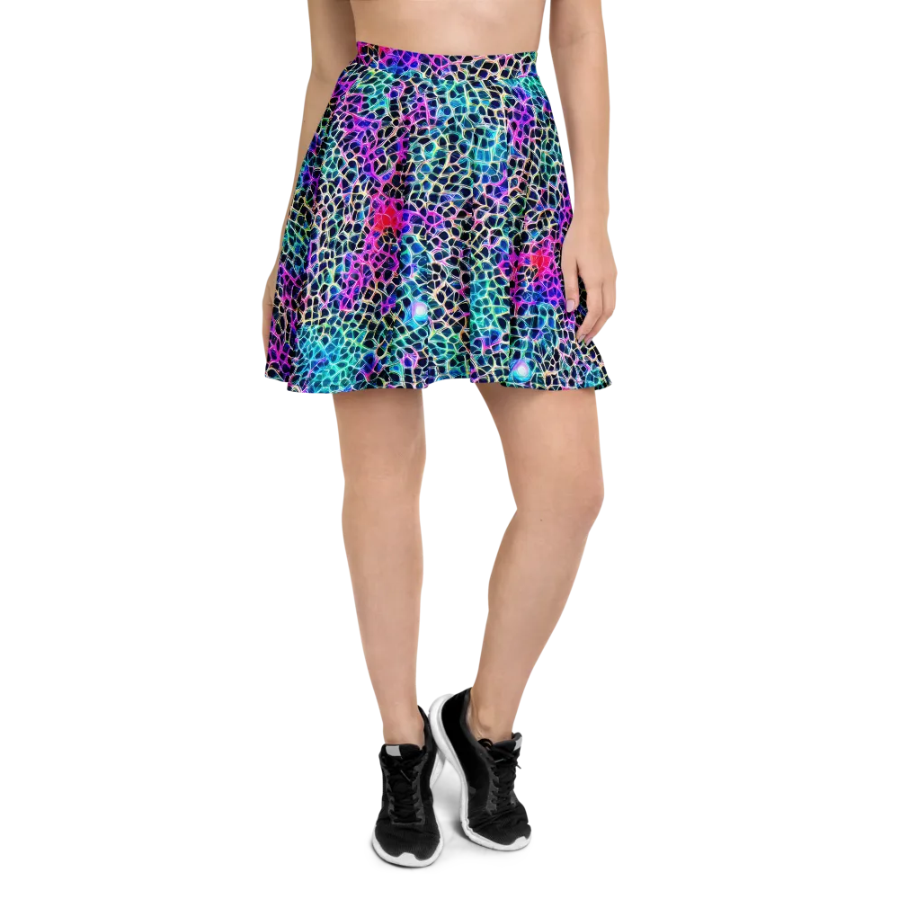 Prismatic Veins on Skater Skirt — Front
