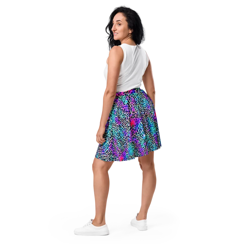 Prismatic Veins on Skater Skirt — Back