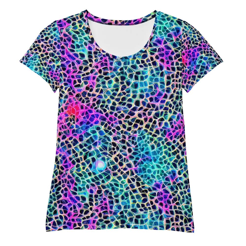 Prismatic Veins on Women's Athletic T-Shirt — Front