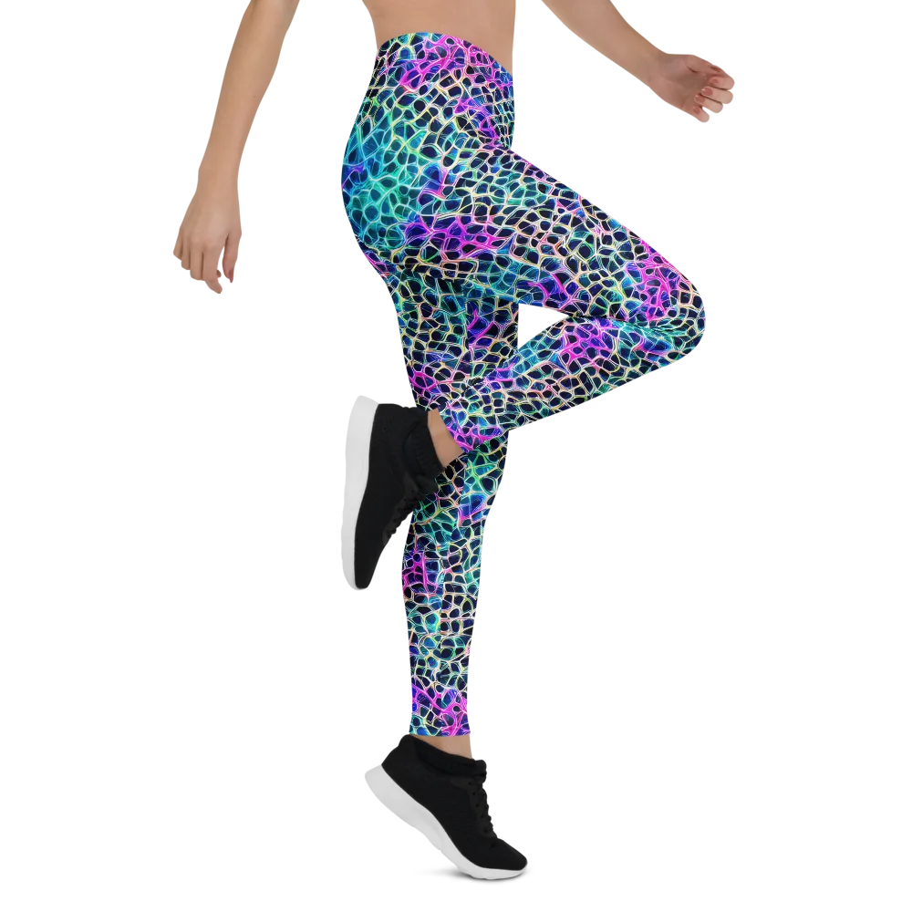 Prismatic Veins on Leggings — Right