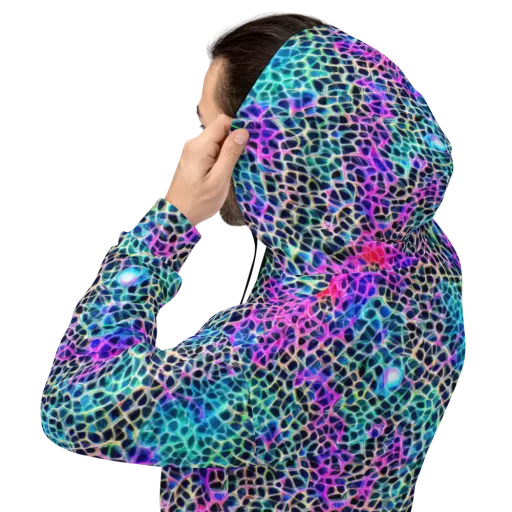 Prismatic Veins on a Hoodie