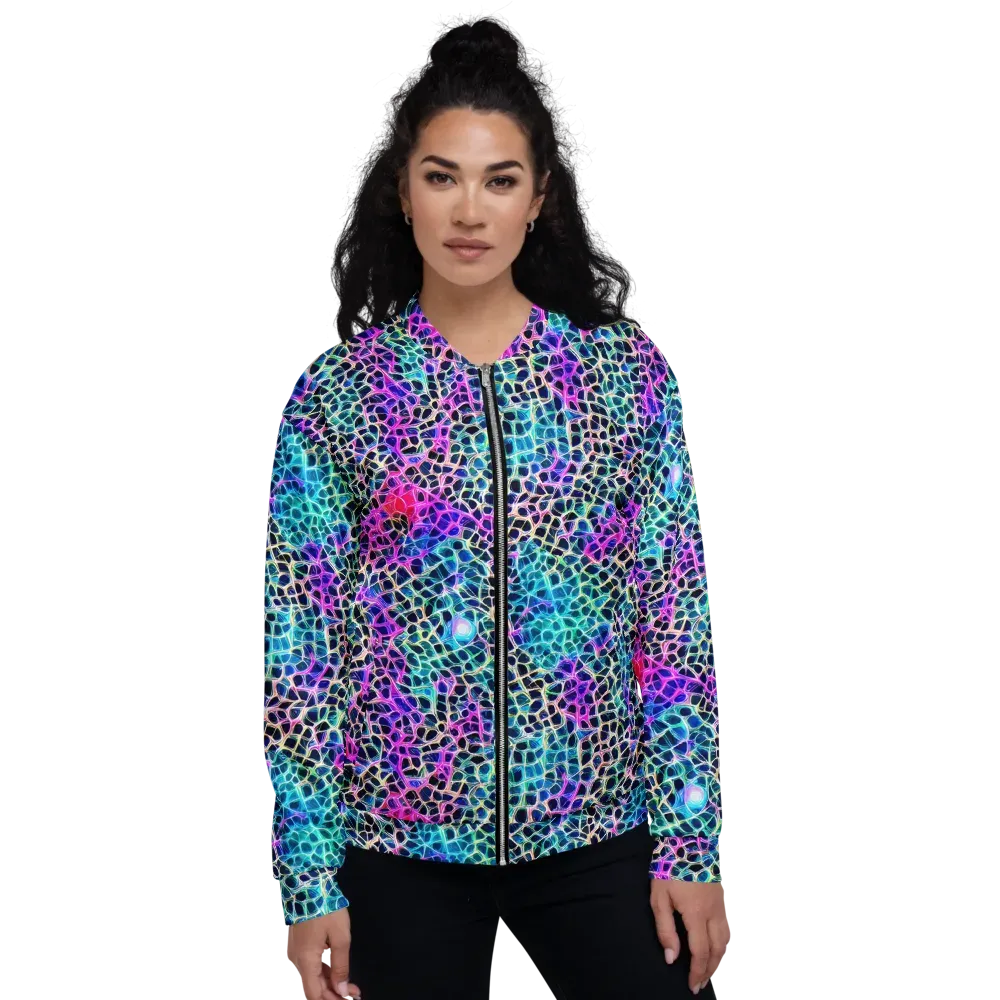 Prismatic Veins on Bomber Jacket — Front