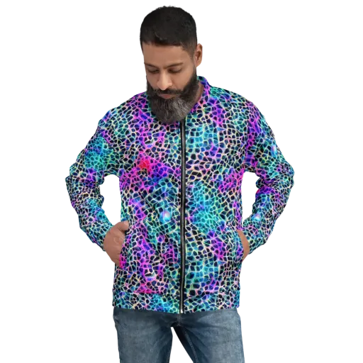 Prismatic Veins on a Bomber Jacket