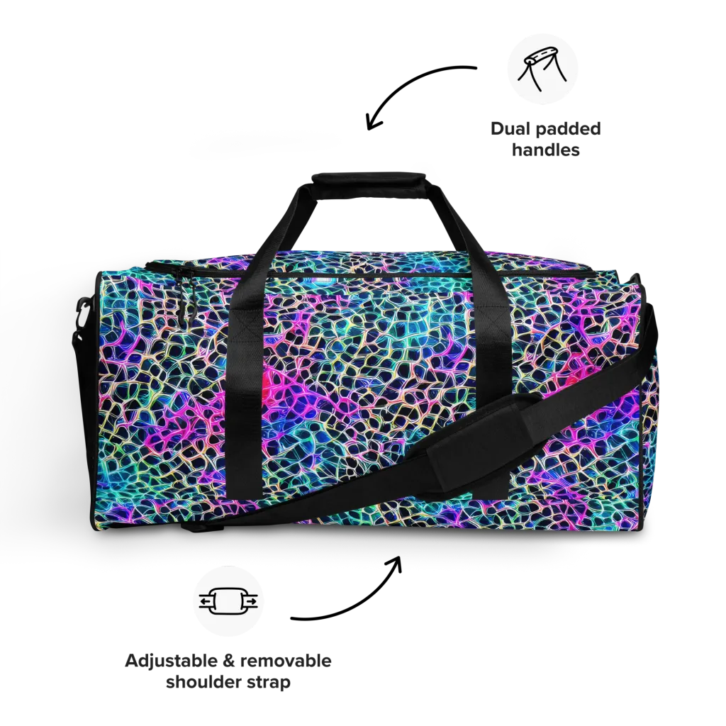 Prismatic Veins on Duffle Bag — Front