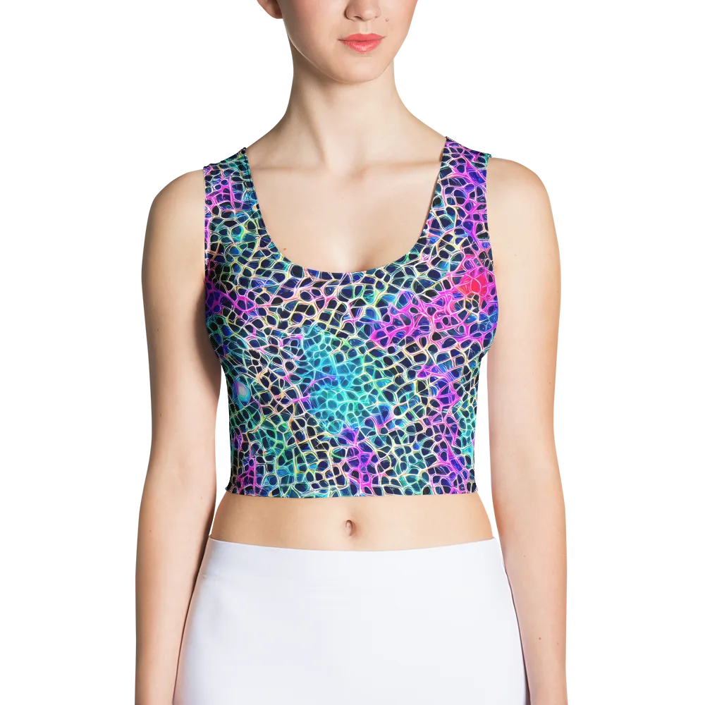 Prismatic Veins on Crop Top — Front