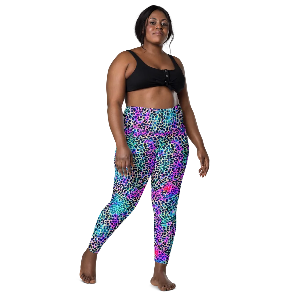 Prismatic Veins on Leggings with Pockets — Front
