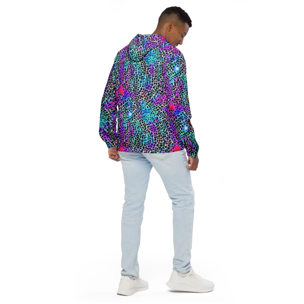 Prismatic Veins on Men's Windbreaker — Back