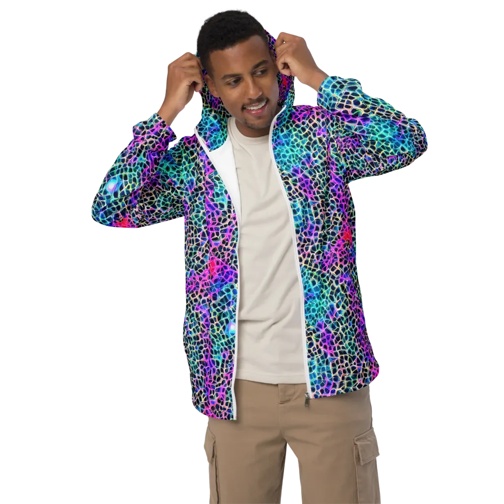 Prismatic Veins on Men's Windbreaker — Front