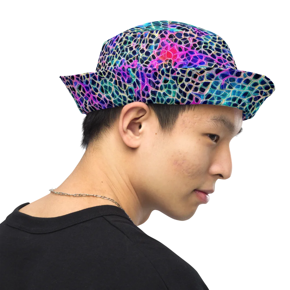 Prismatic Veins on Reversible Bucket Hat — Right Outside