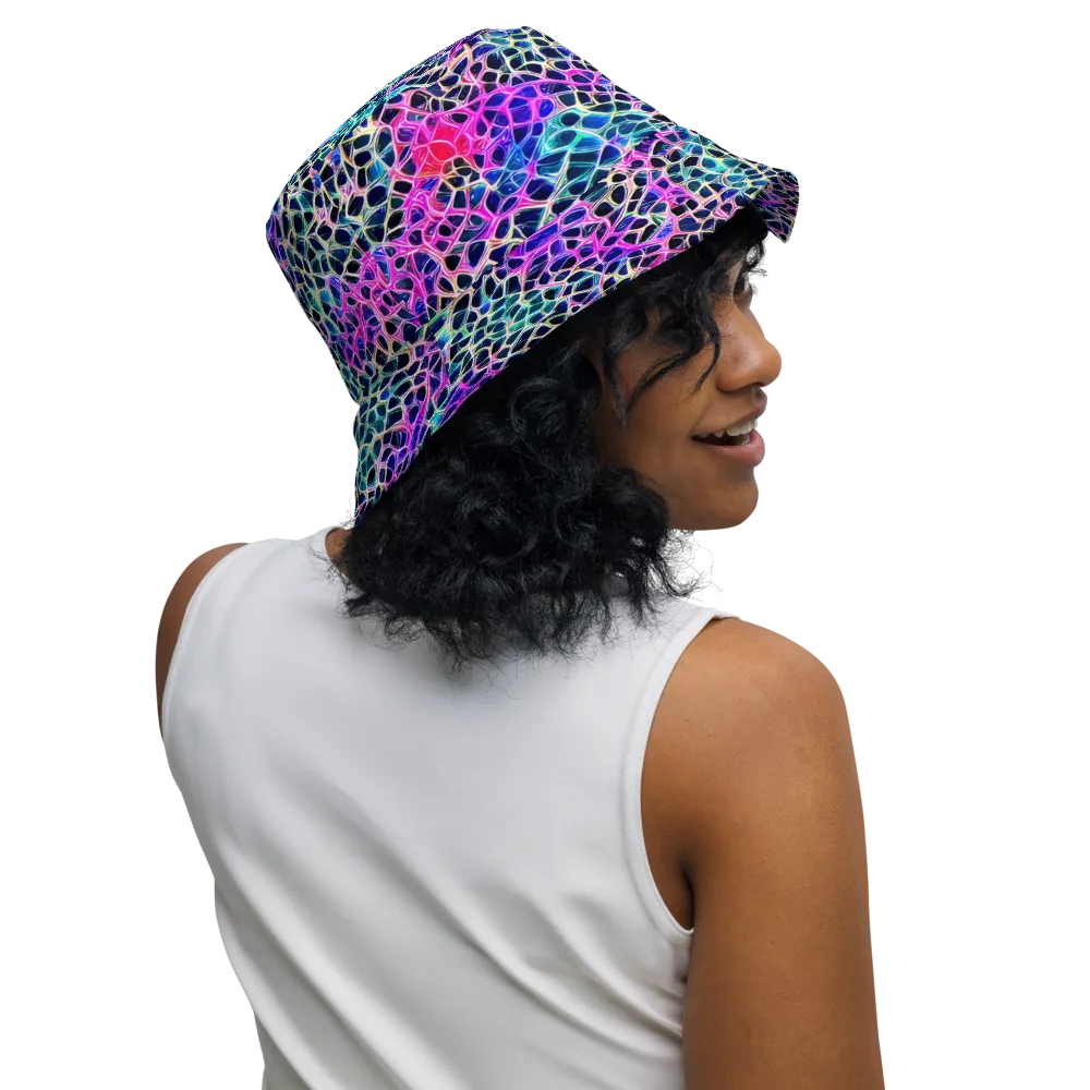 Prismatic Veins on Reversible Bucket Hat — Right Outside
