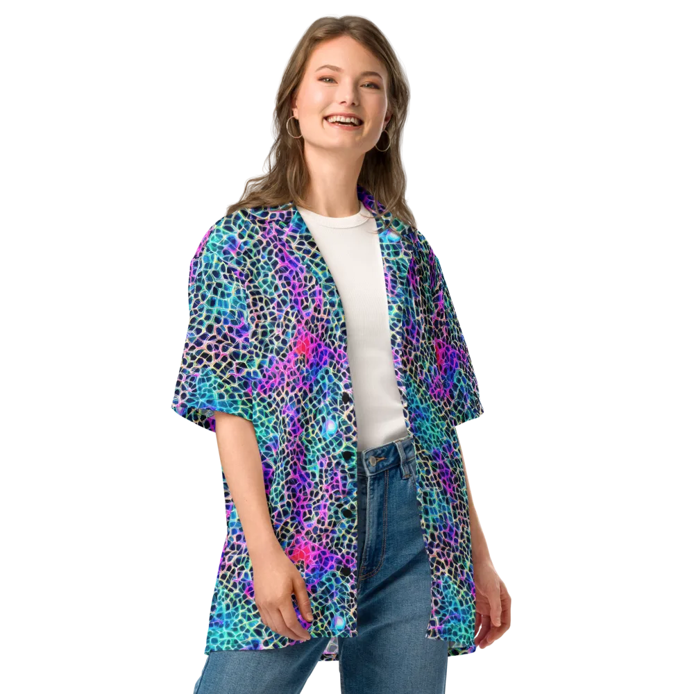 Prismatic Veins on Button Shirt — Front