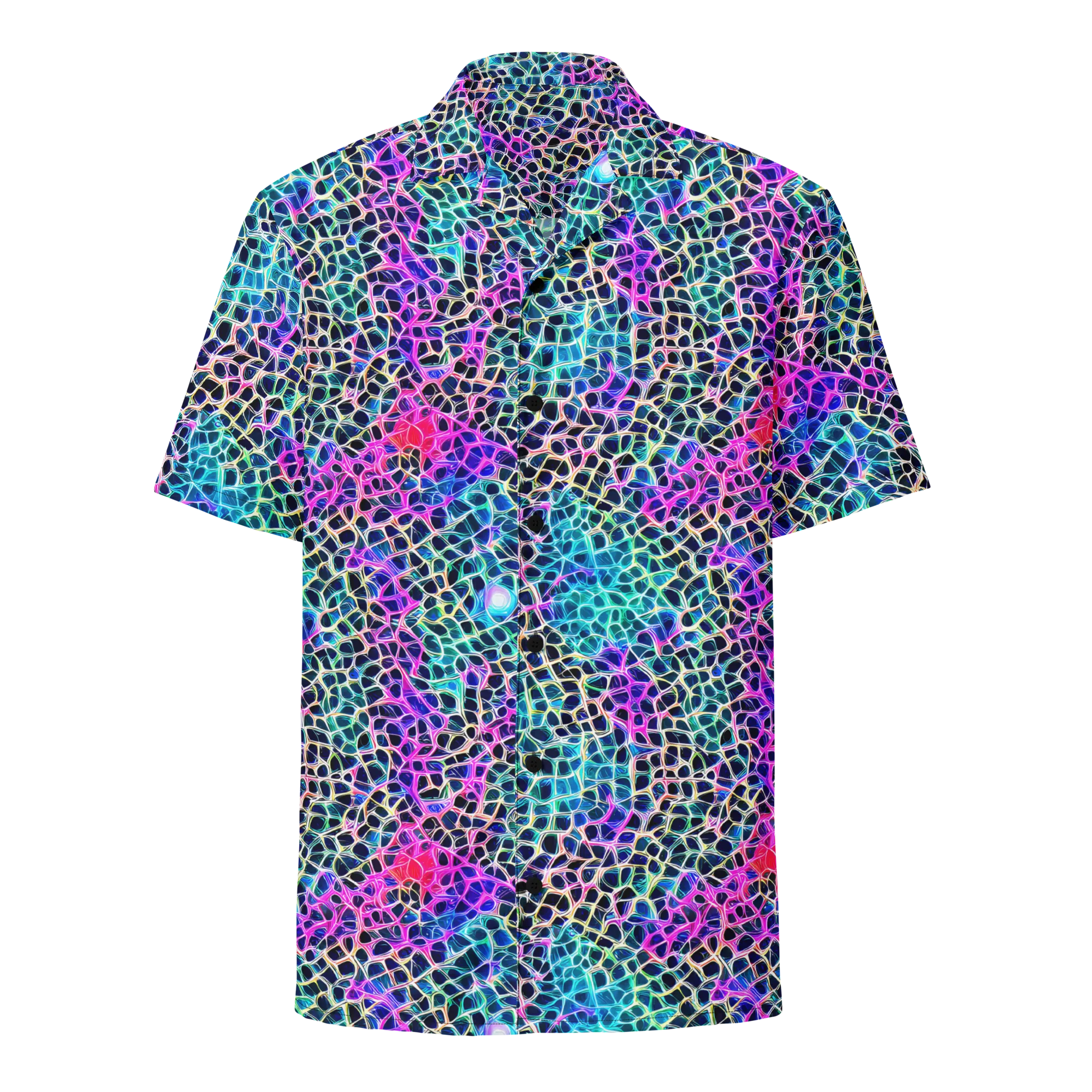 Prismatic Veins on Button Shirt — Front