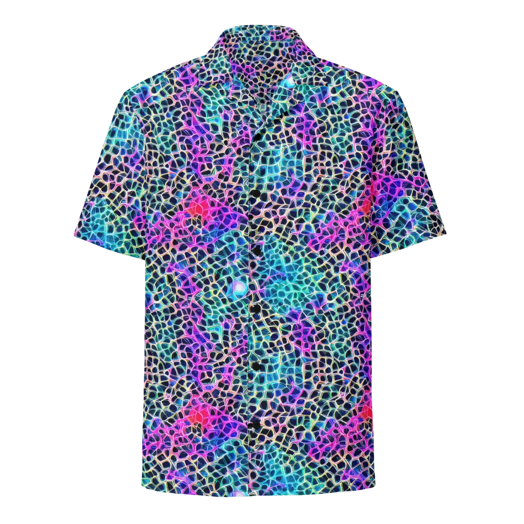 Prismatic Veins on Button Shirt — Front