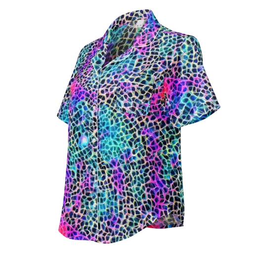 Prismatic Veins on a Women's Short Sleeve Pajama Top