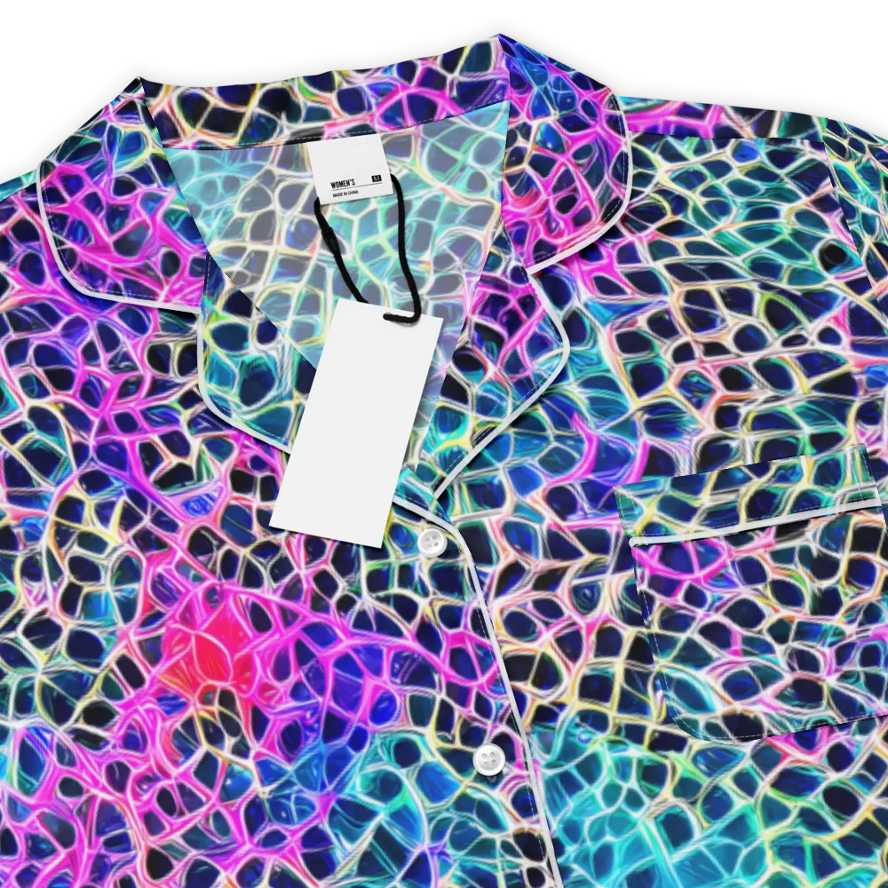 Prismatic Veins on Women's Short Sleeve Pajama Top — Product details
