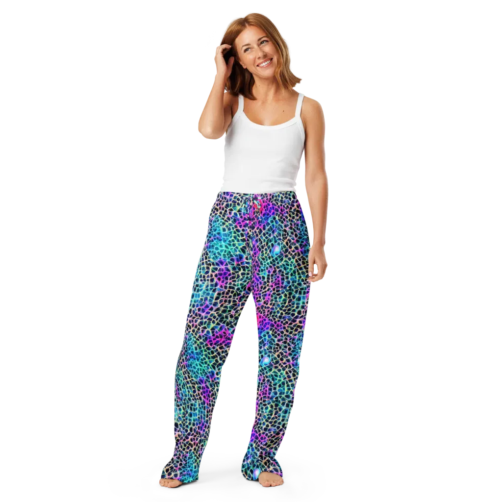 Prismatic Veins on Women's Pajama Pants — Front
