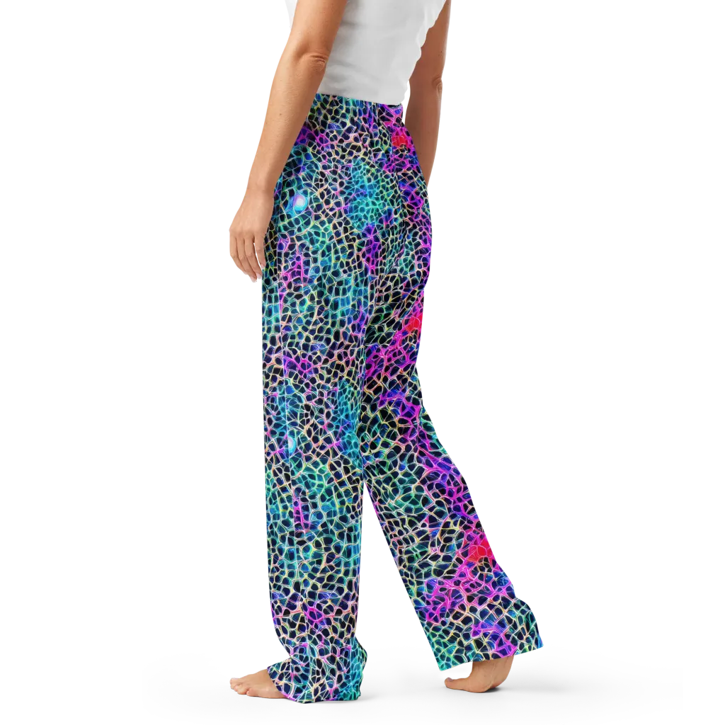 Prismatic Veins on Women's Pajama Pants — Left