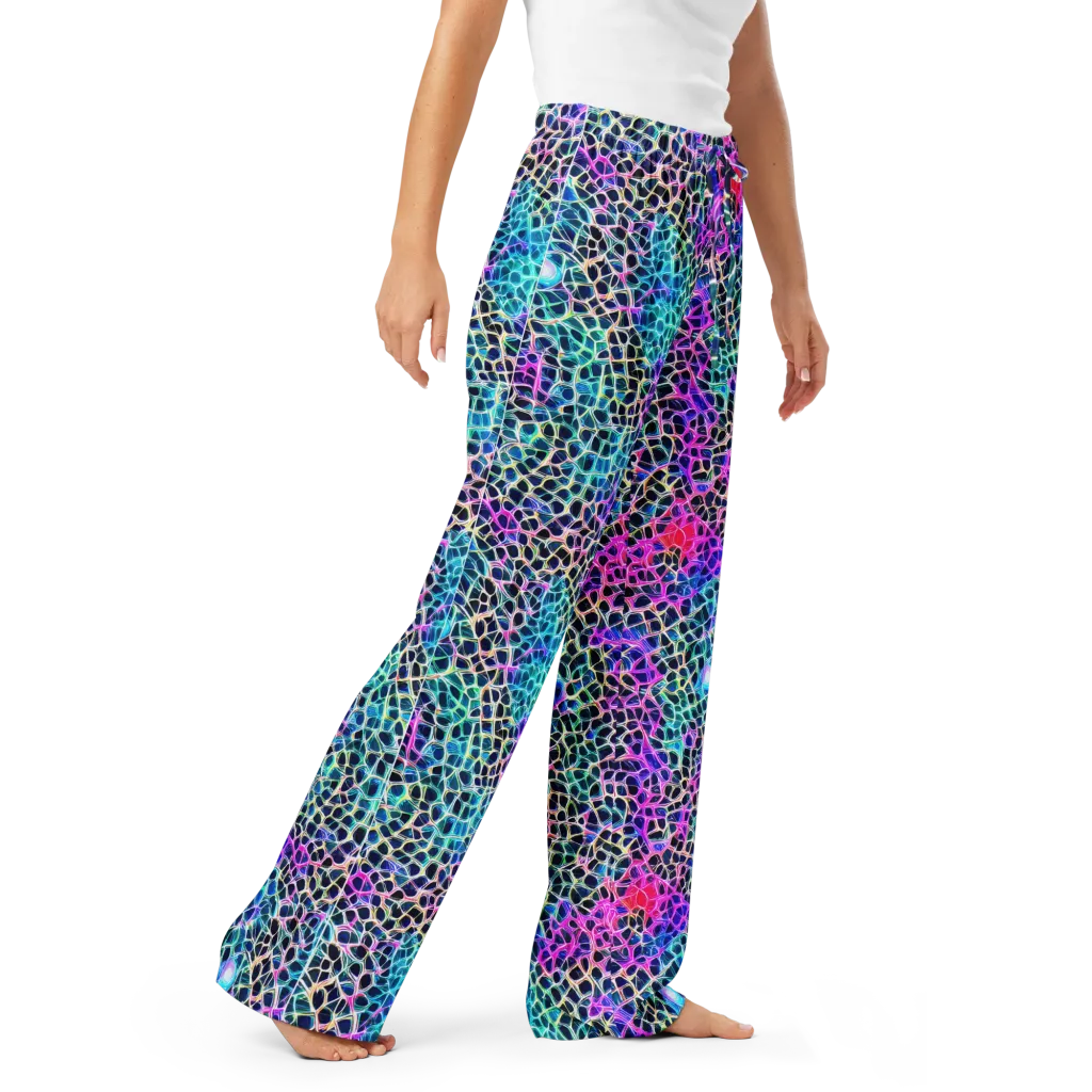 Prismatic Veins on Women's Pajama Pants — Right Front