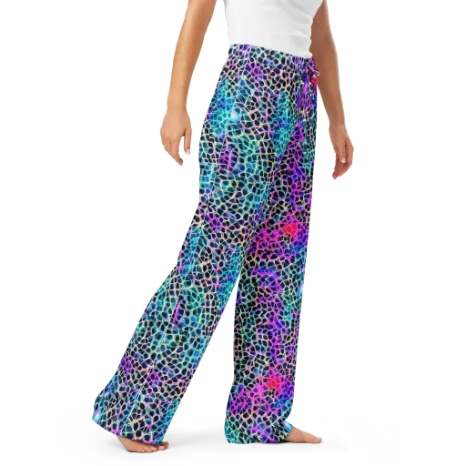 Prismatic Veins on a Women's Pajama Pants