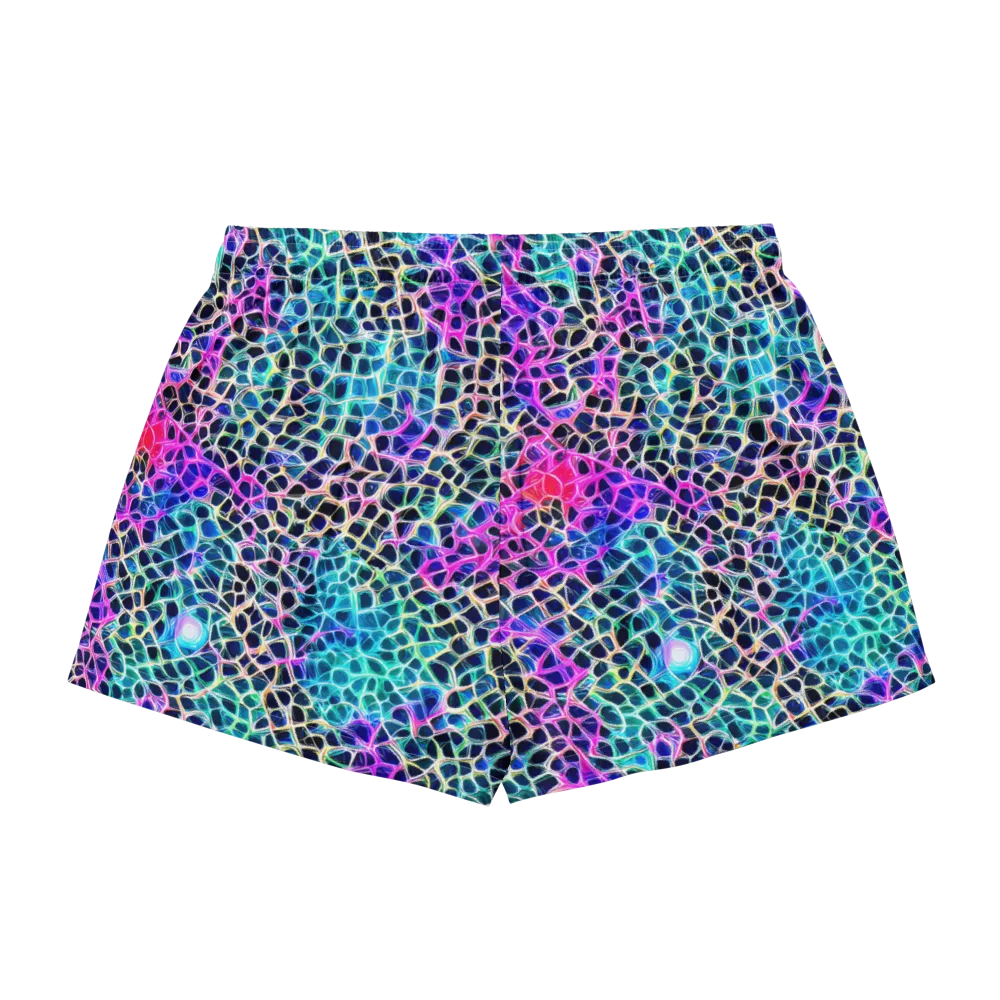 Prismatic Veins on Women's Pajama Shorts — Back
