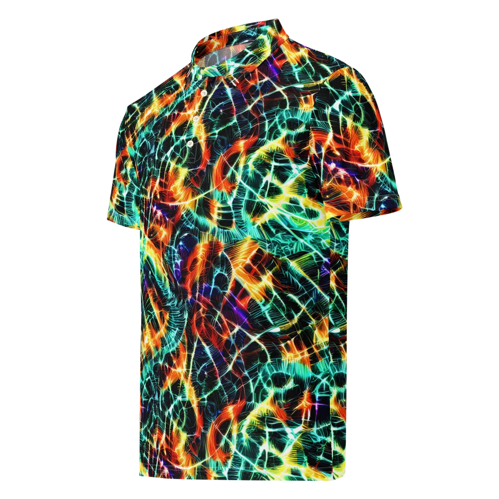 Afterdark Feathers on Men's Slim Fit Polo Shirt — Left Front