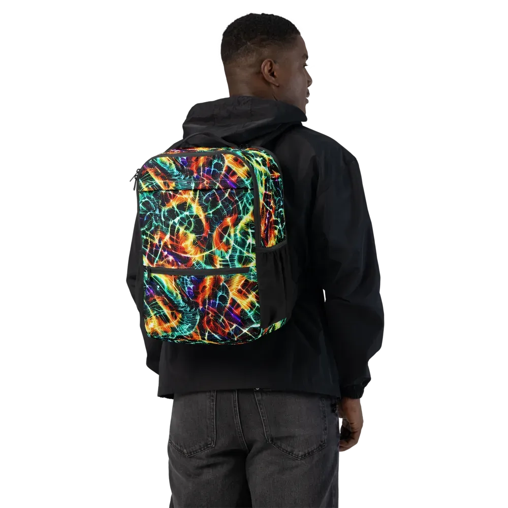 Afterdark Feathers on Utility Backpack — Back