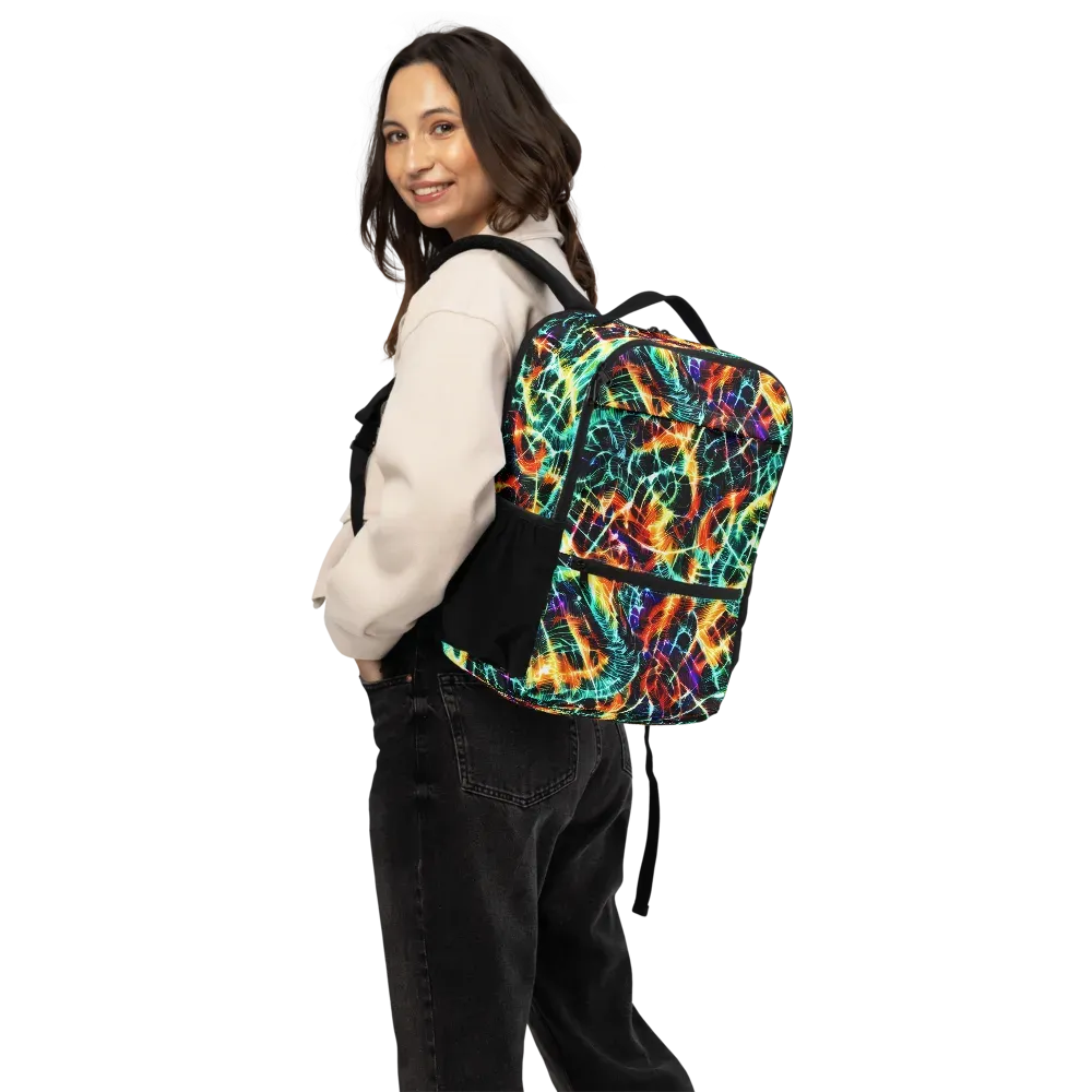 Afterdark Feathers on Utility Backpack — Back