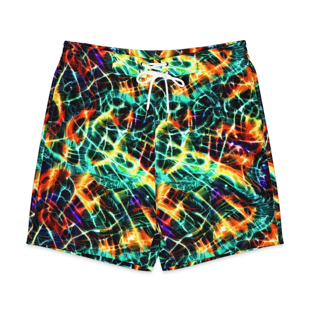 Afterdark Feathers on Men's Board Shorts — Front