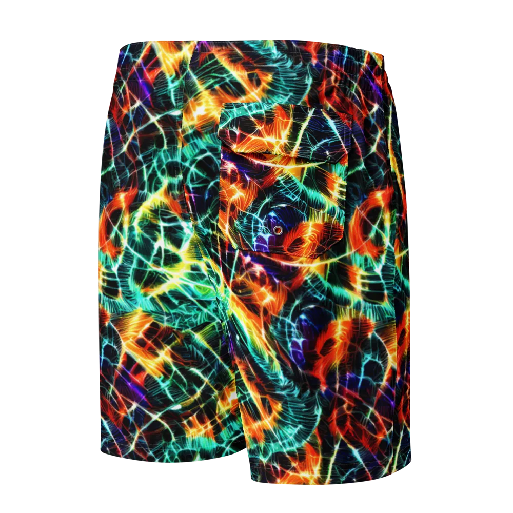 Afterdark Feathers on Men's Board Shorts — Back