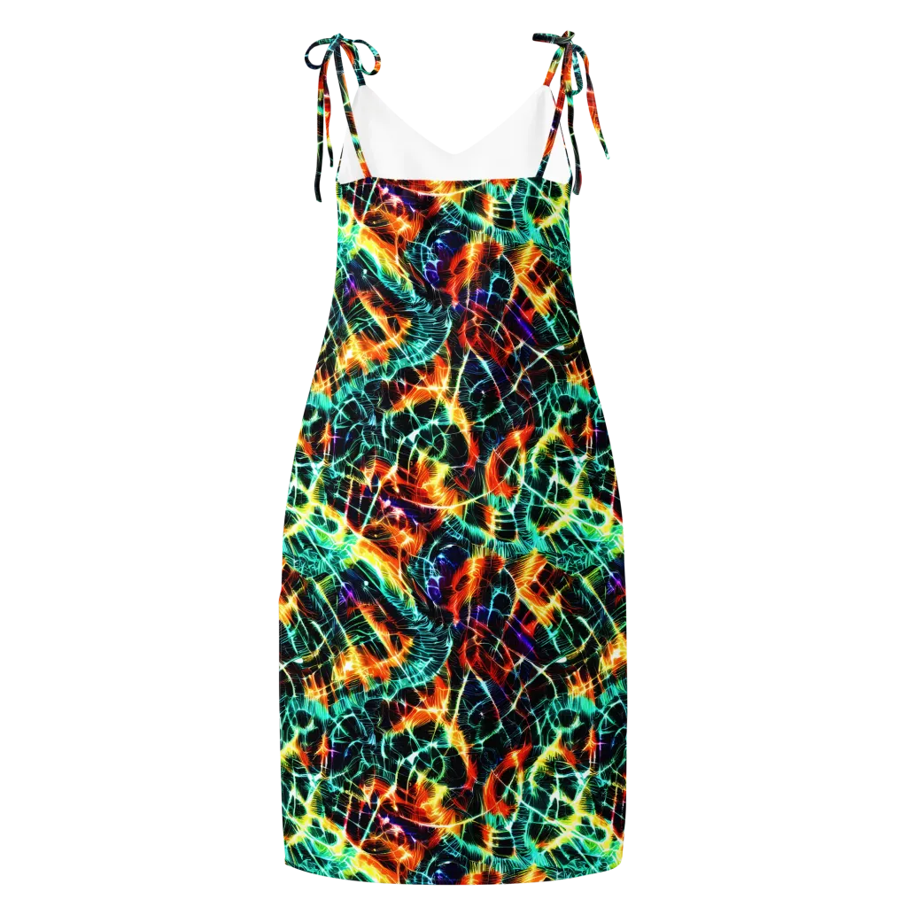 Afterdark Feathers on Slip Dress — Back