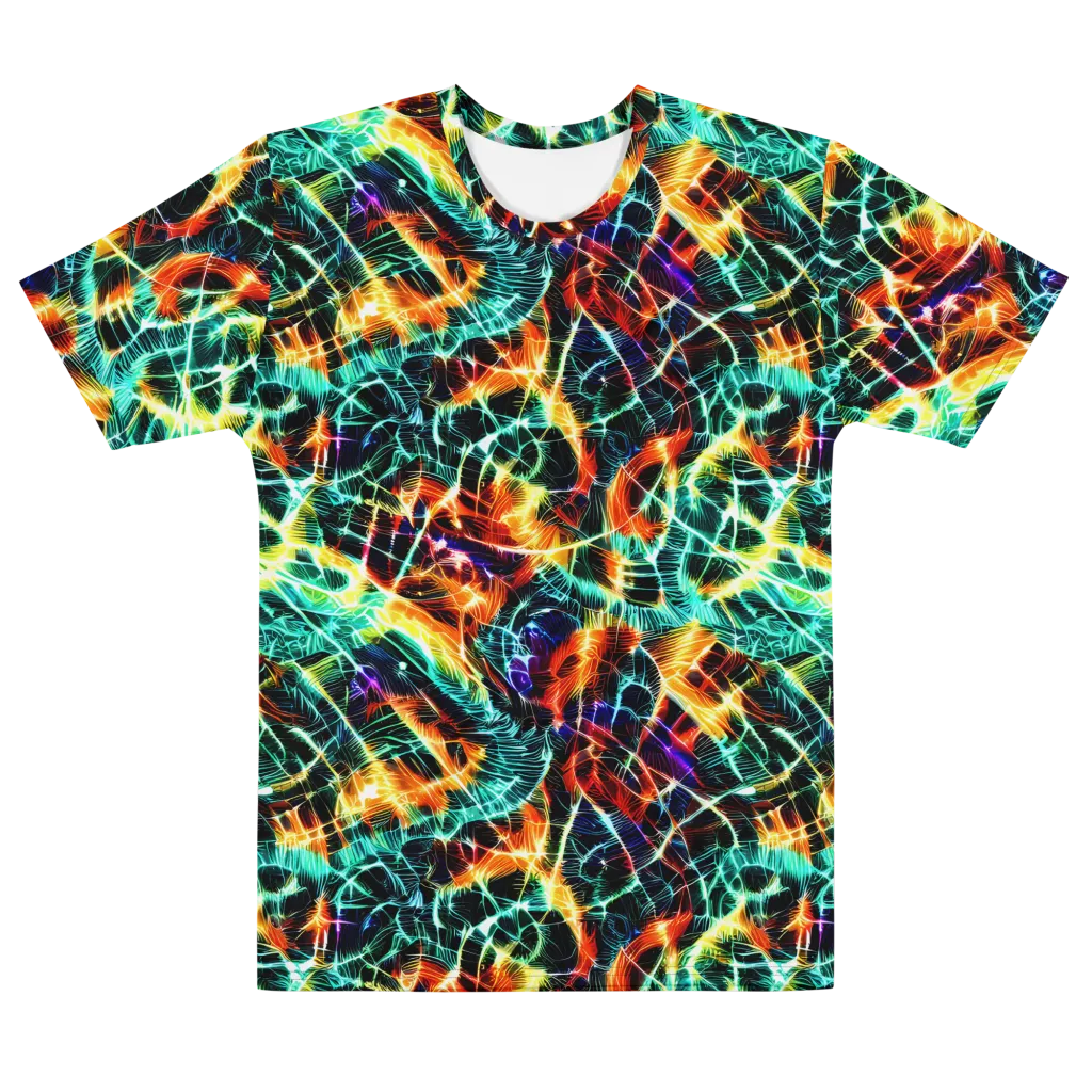 Afterdark Feathers on Men's Cotton Crew Neck T-Shirt — Front
