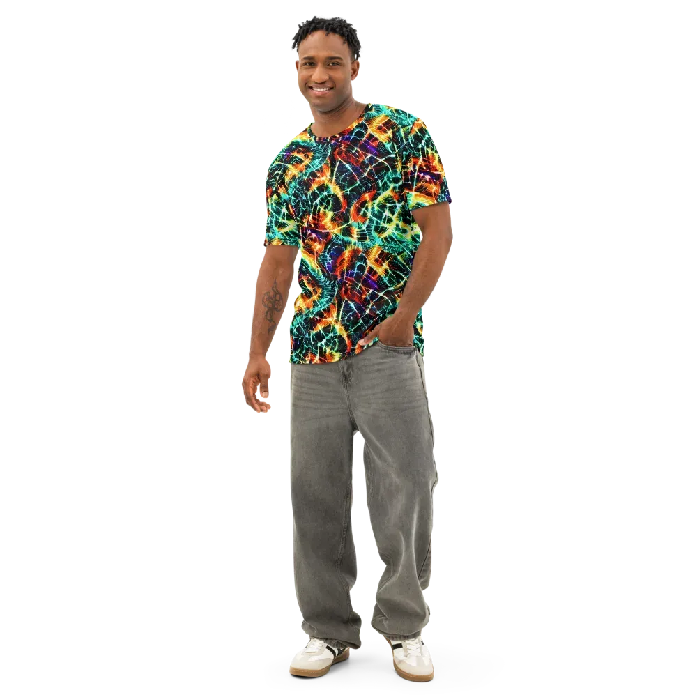 Afterdark Feathers on Men's Cotton Crew Neck T-Shirt — Front