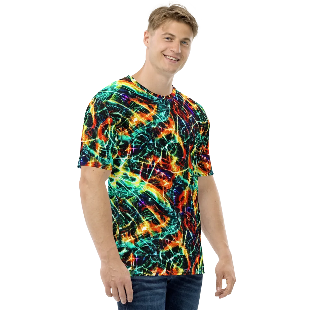 Afterdark Feathers on Men's Crew Neck T-Shirt — Right