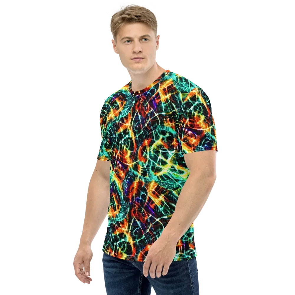 Afterdark Feathers on Men's Crew Neck T-Shirt — Left