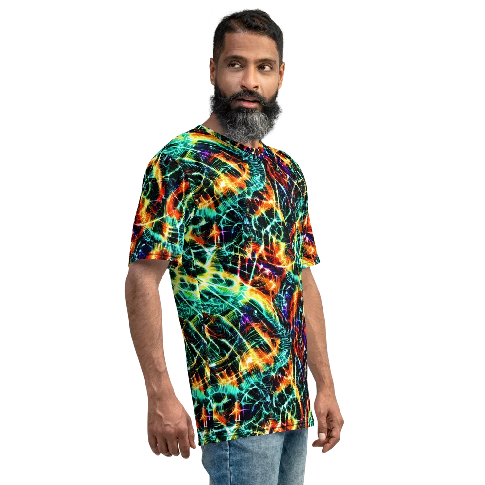 Afterdark Feathers on Men's Crew Neck T-Shirt — Right