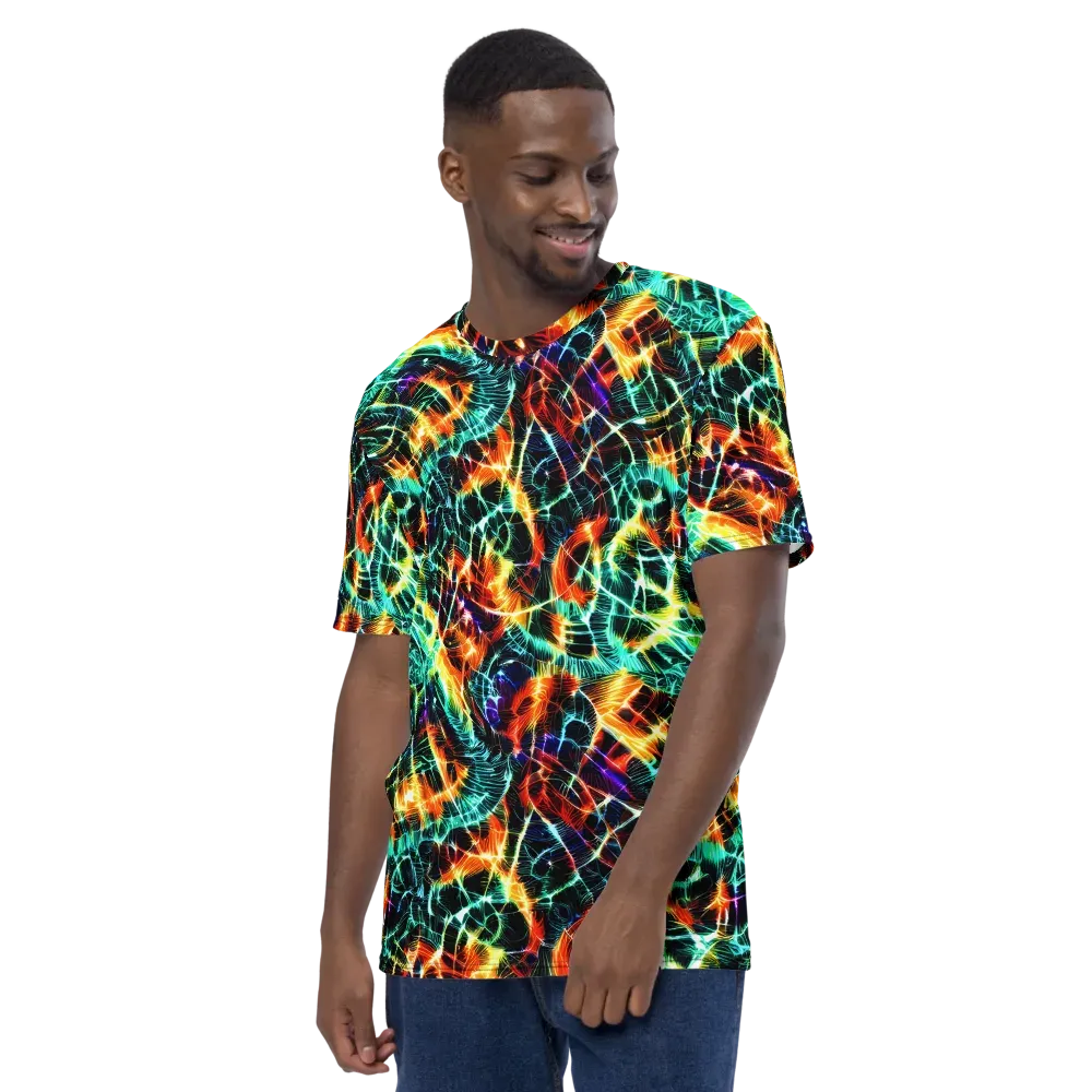 Afterdark Feathers on Men's Crew Neck T-Shirt — Left