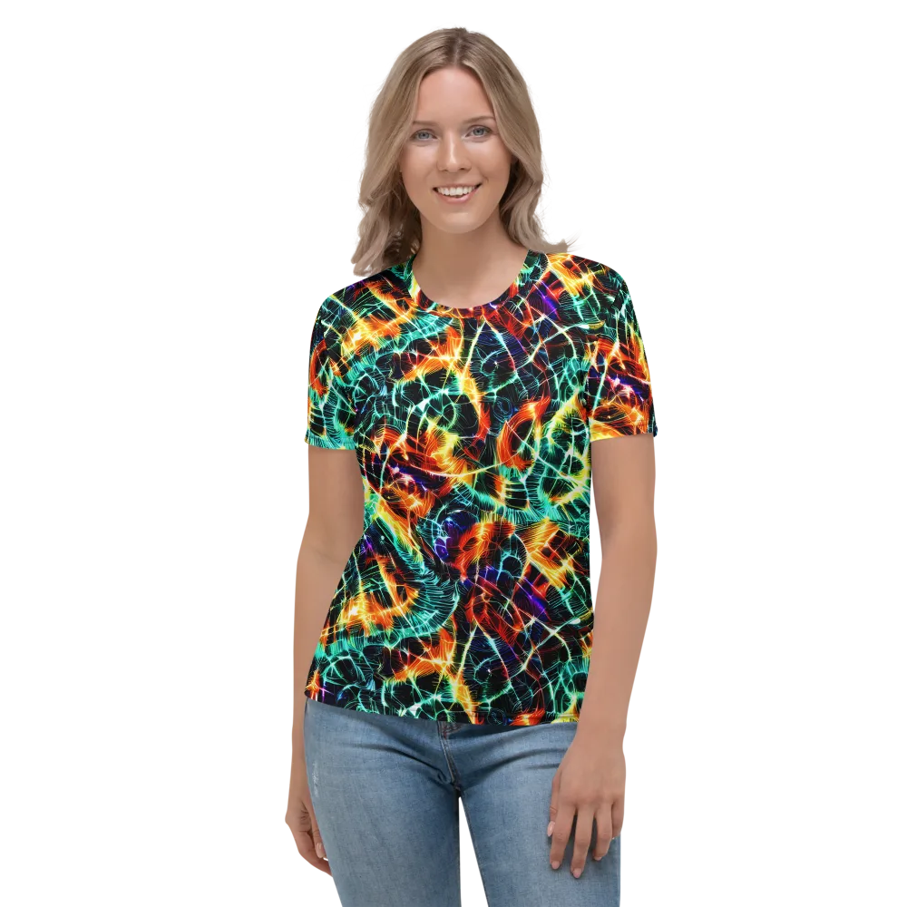 Afterdark Feathers on Women's Crew Neck T-Shirt — Front