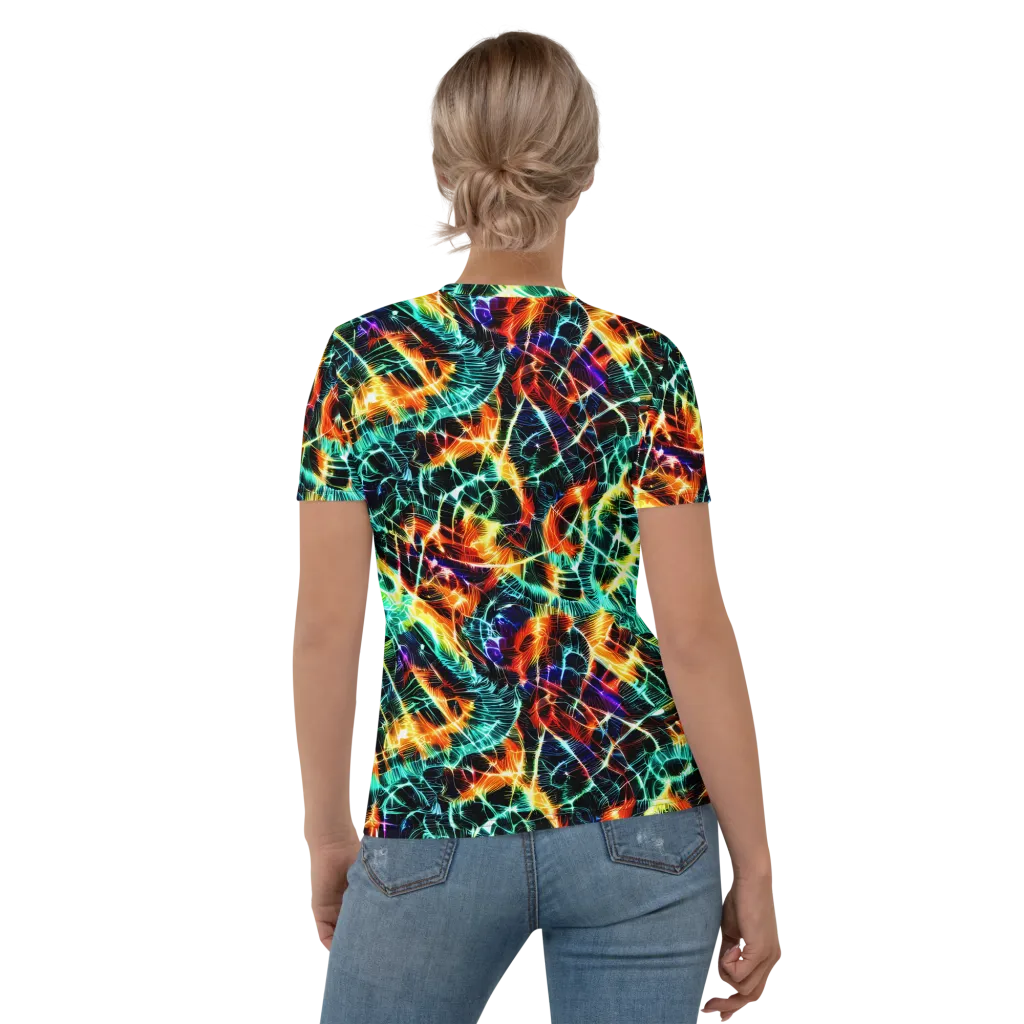 Afterdark Feathers on Women's Crew Neck T-Shirt — Back