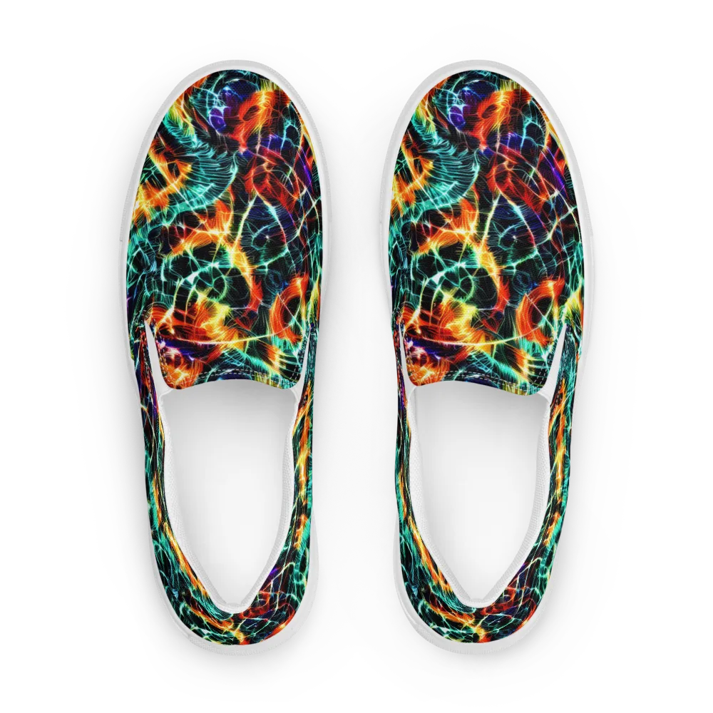 Afterdark Feathers on Men's Slip-On Canvas Shoes — Front