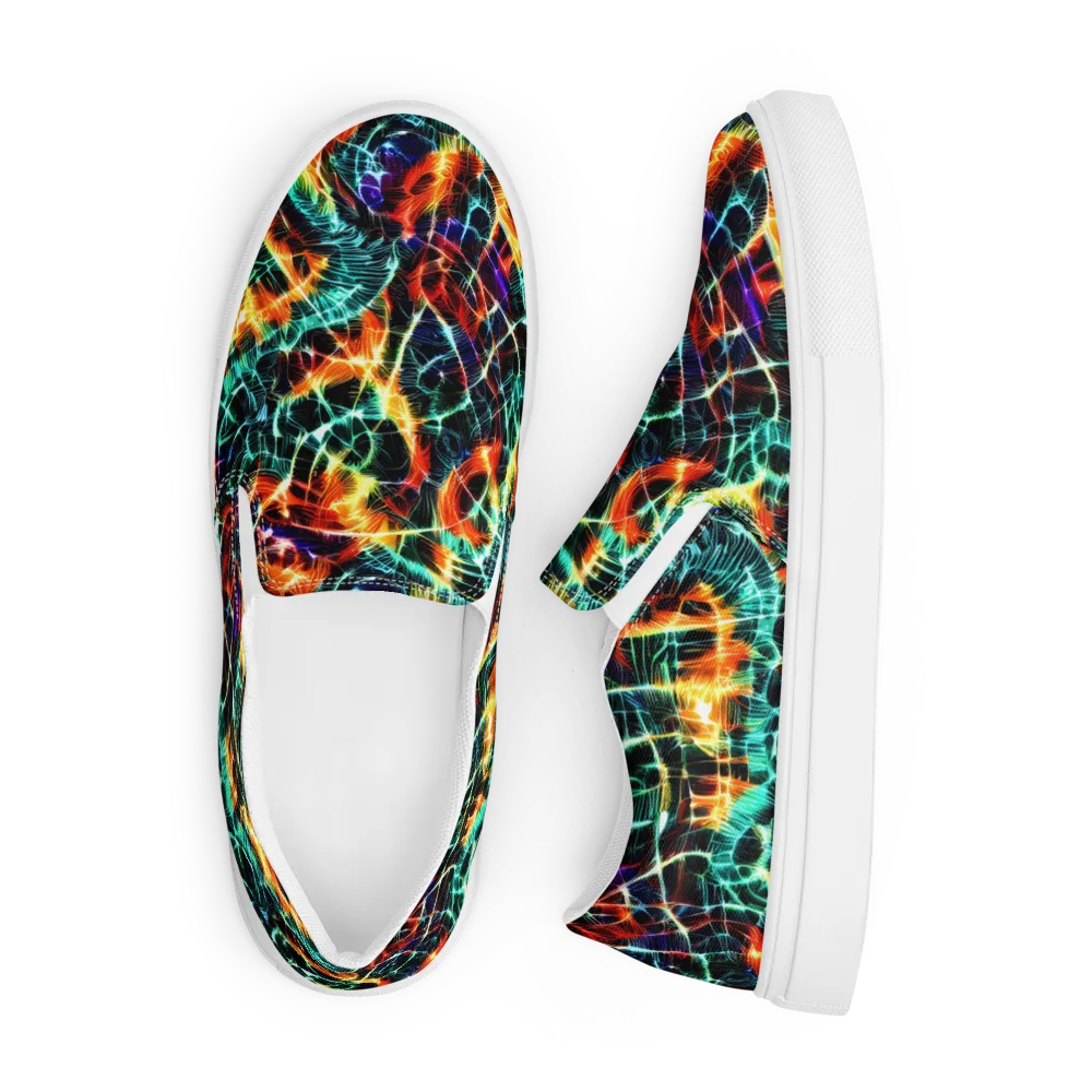 Afterdark Feathers on Men's Slip-On Canvas Shoes — Front