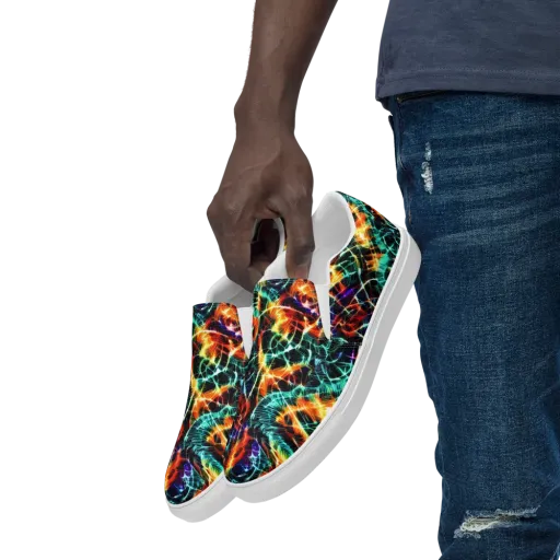 Afterdark Feathers on a Men's Slip-On Canvas Shoes
