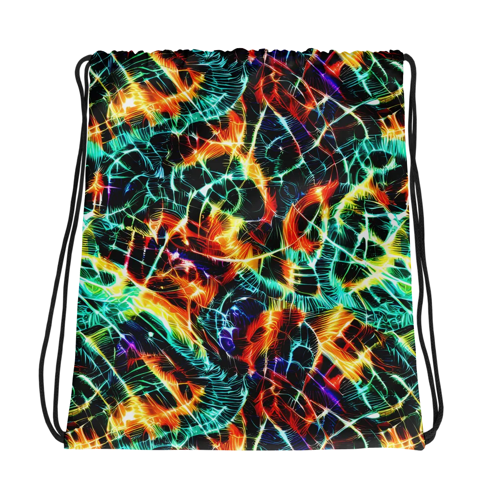 Afterdark Feathers on Drawstring Bag — Photo